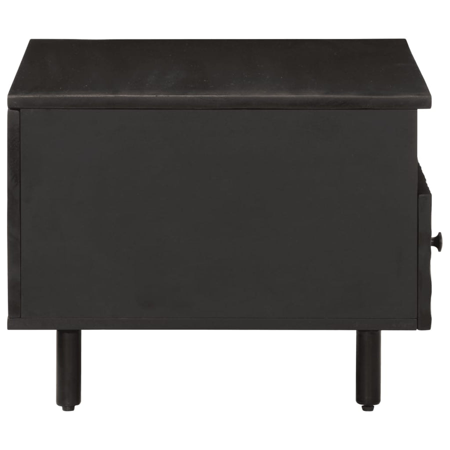 Salontafel 80x54x40 cm Zwart massief mangohout