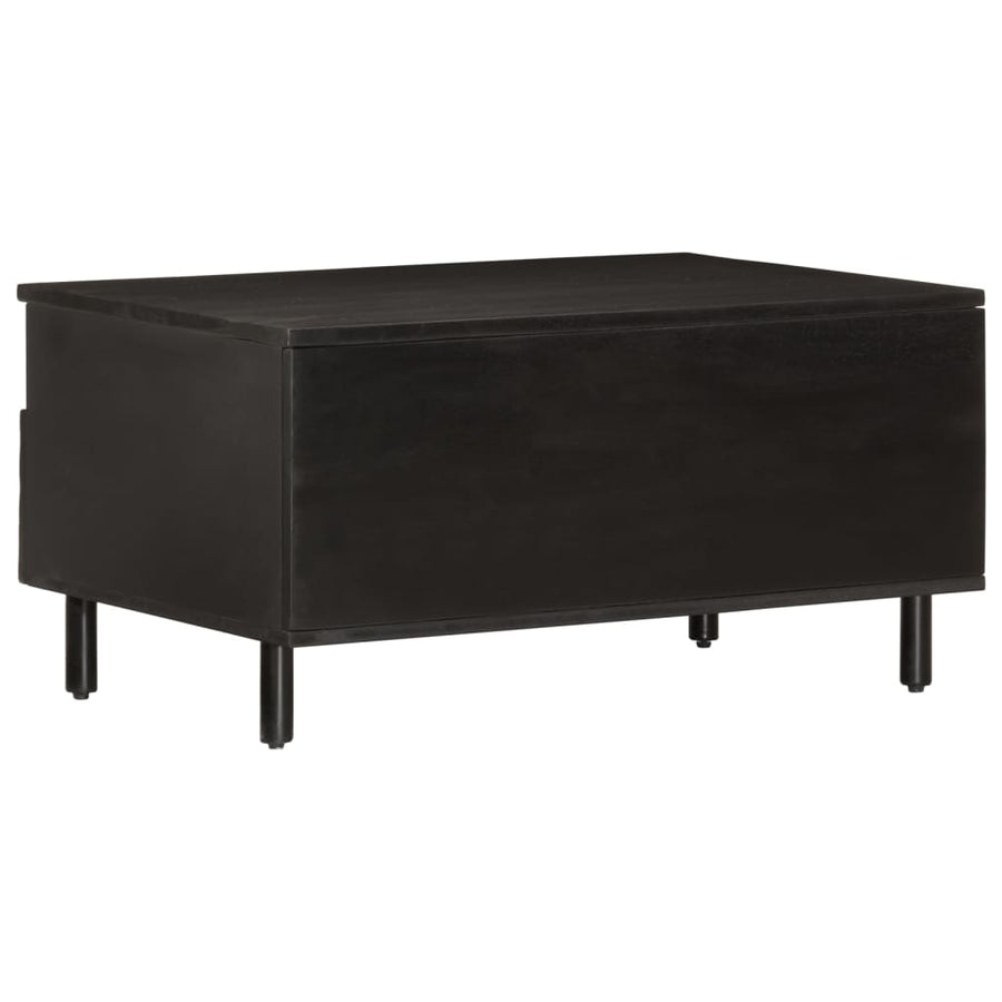 Salontafel 80x54x40 cm Zwart massief mangohout