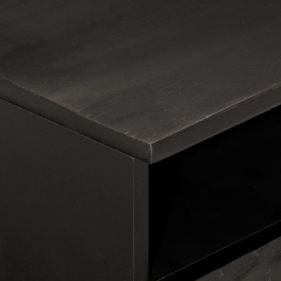 Salontafel 80x54x40 cm Zwart massief mangohout