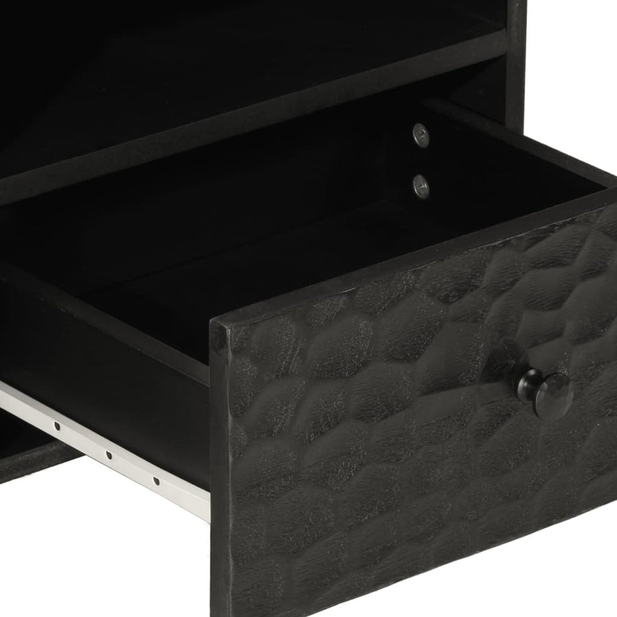 Salontafel 80x54x40 cm Zwart massief mangohout