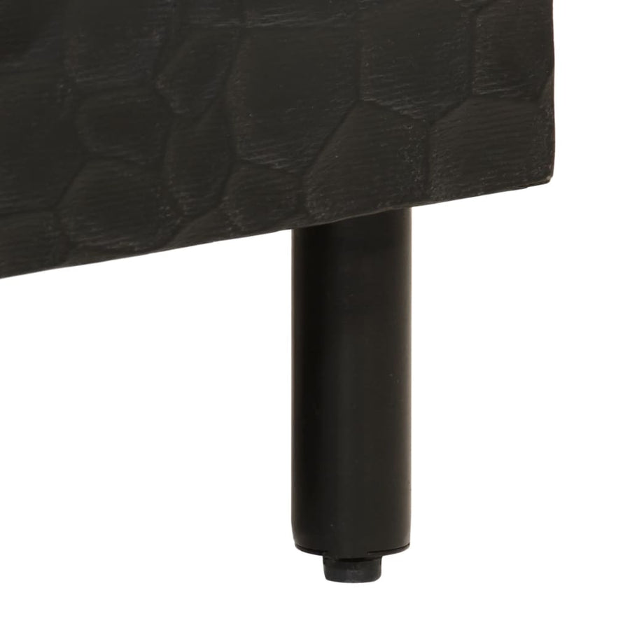 Salontafel 80x54x40 cm Zwart massief mangohout