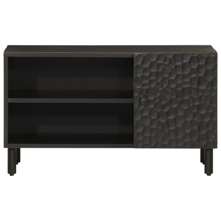 Tv-meubel 80x31x46 cm massief mangohout zwart Zwart massief mangohout