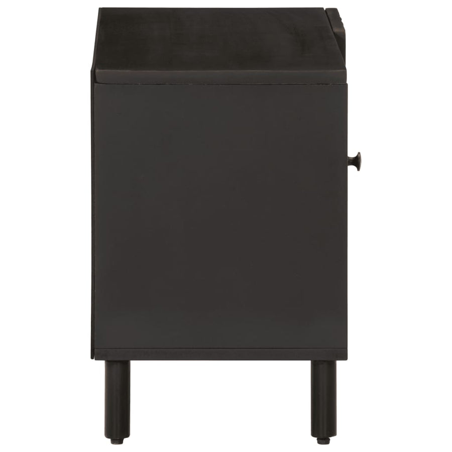 Tv-meubel 80x31x46 cm massief mangohout zwart Zwart massief mangohout