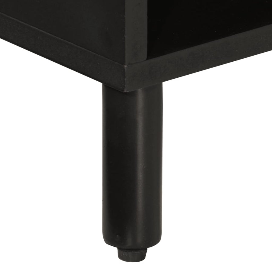 Tv-meubel 80x31x46 cm massief mangohout zwart Zwart massief mangohout