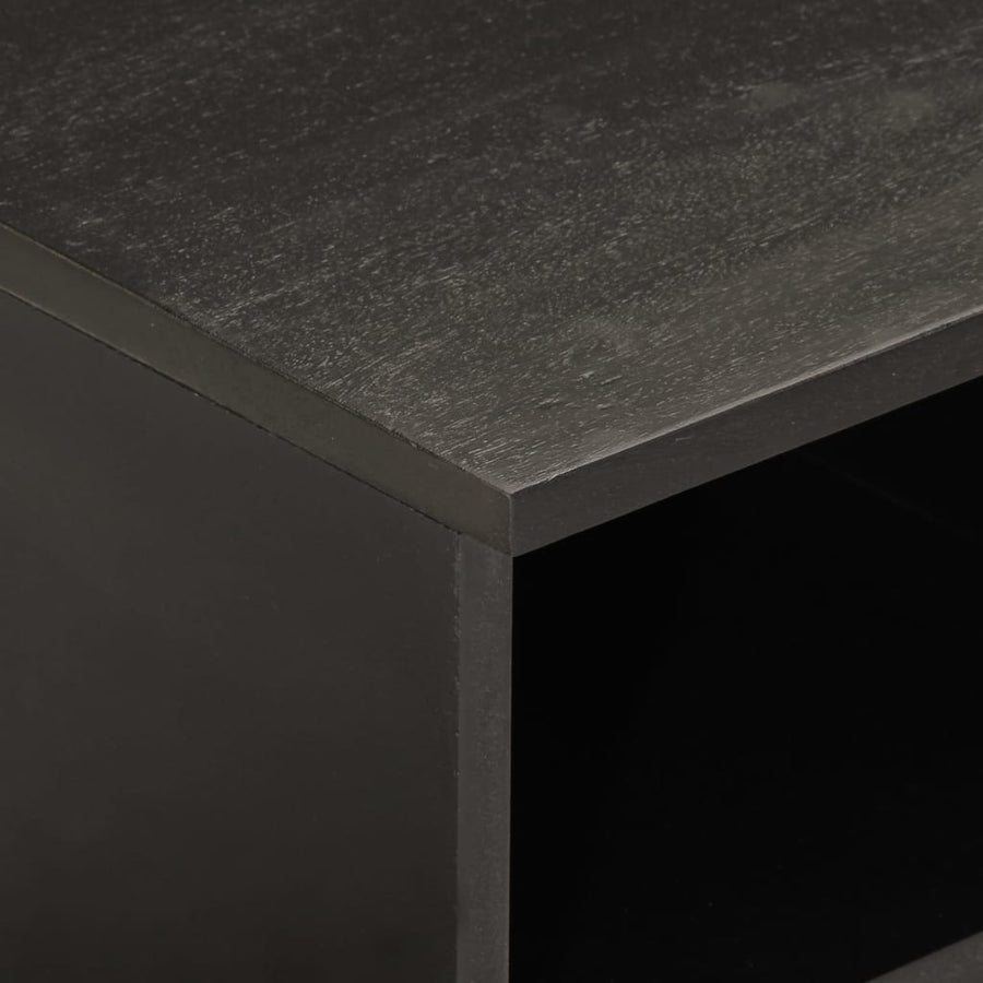 Tv-meubel 80x33x46 cm massief mangohout zwart Zwart massief mangohout