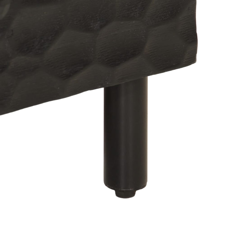 Tv-meubel 80x33x46 cm massief mangohout zwart Zwart massief mangohout