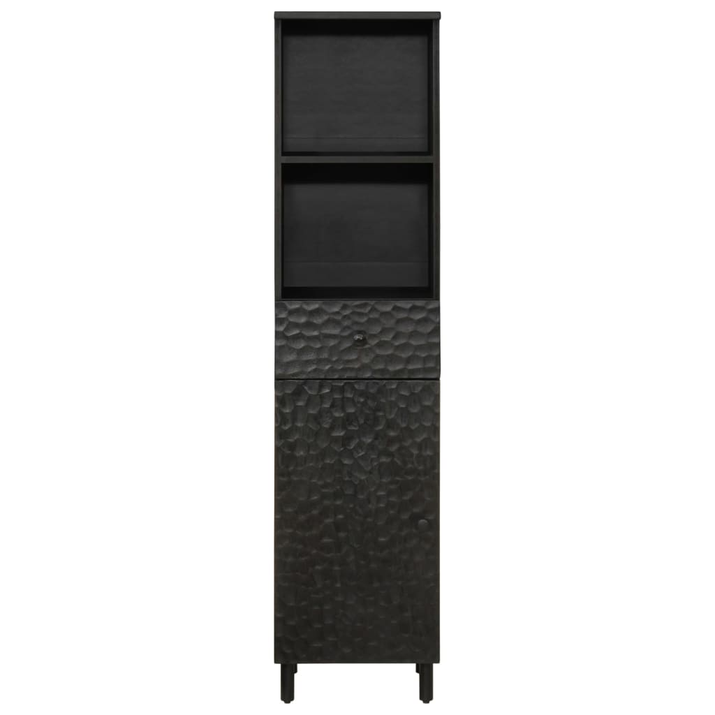 Badkamerkast 38x33x60 cm massief mangohout Zwart