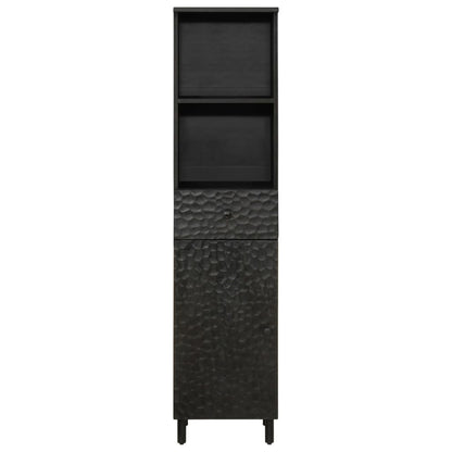 Badkamerkast 38x33x60 cm massief mangohout Zwart