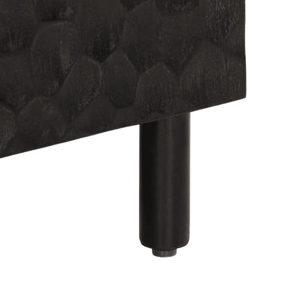 Bijzetkast 90x33x75 cm massief mangohout zwart Zwart massief mangohout
