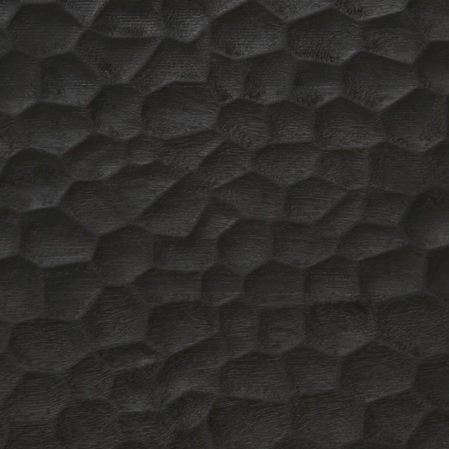 Badkamerspiegel 50x70x2,5 cm massief mangohout en glas zwart Zwart