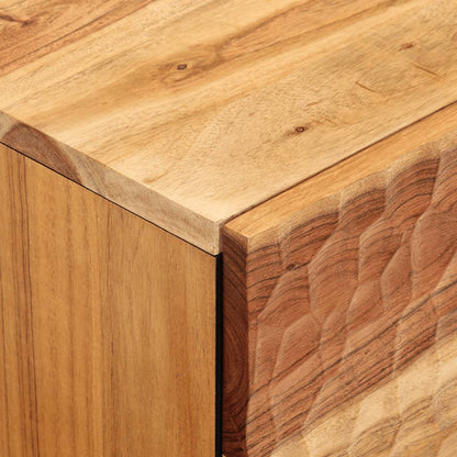 Nachtkastjes 2 st 40x33x46 cm massief acaciahout 2 Naturel Massief acaciahout