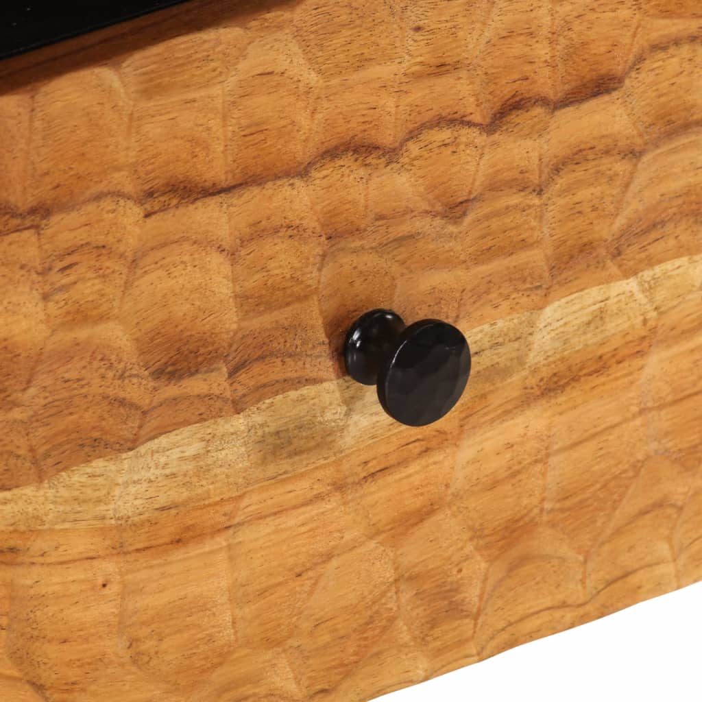 Nachtkastjes 2 st 40x33x46 cm massief acaciahout 2 Naturel Massief acaciahout