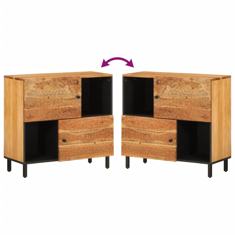Bijzetkast 80X33X75 Cm Massief Acaciahout