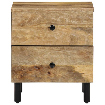 Nachtkastjes 2 st 40x33x46 cm massief mangohout 2 Naturel massief mangohout