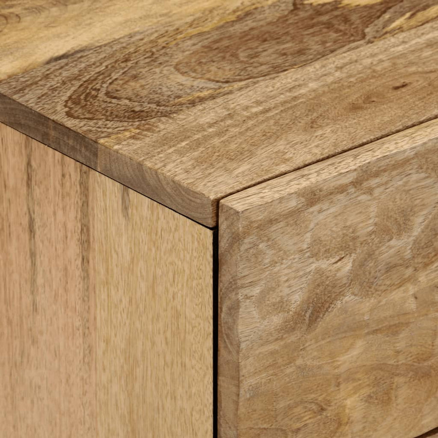 Nachtkastjes 2 st 40x33x46 cm massief mangohout 2 Naturel massief mangohout