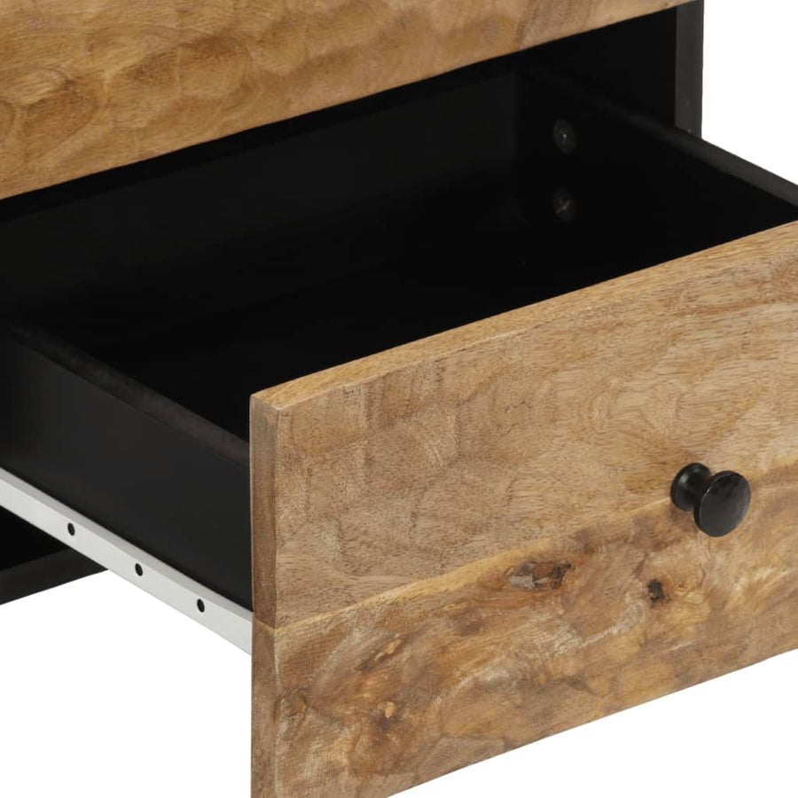 Nachtkastjes 2 st 40x33x46 cm massief mangohout 2 Naturel massief mangohout