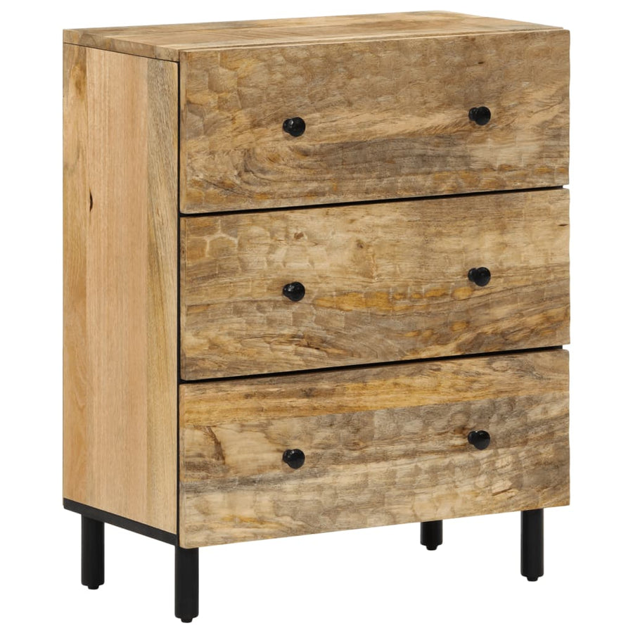 Bijzetkast 60x33x75 cm massief mangohout Naturel massief mangohout