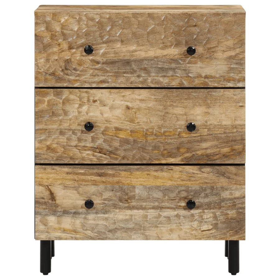 Bijzetkast 60x33x75 cm massief mangohout Naturel massief mangohout