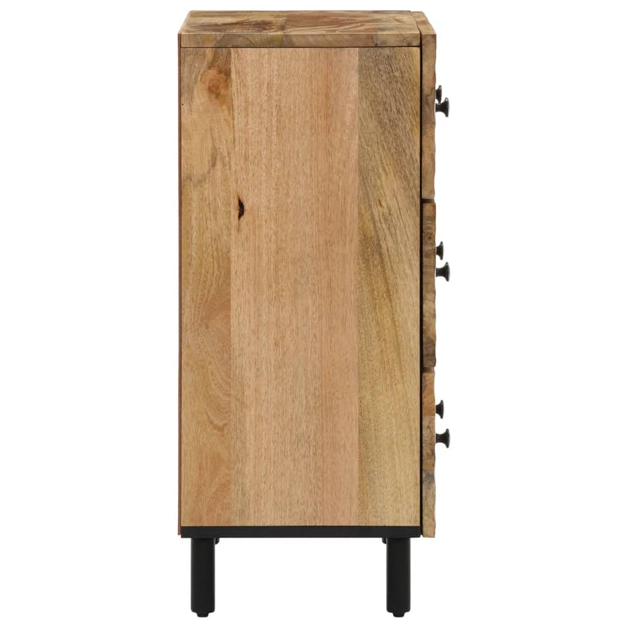 Bijzetkast 60x33x75 cm massief mangohout Naturel massief mangohout