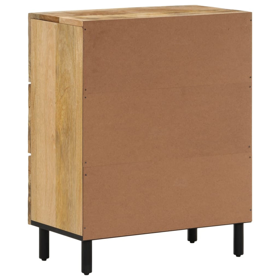 Bijzetkast 60x33x75 cm massief mangohout Naturel massief mangohout