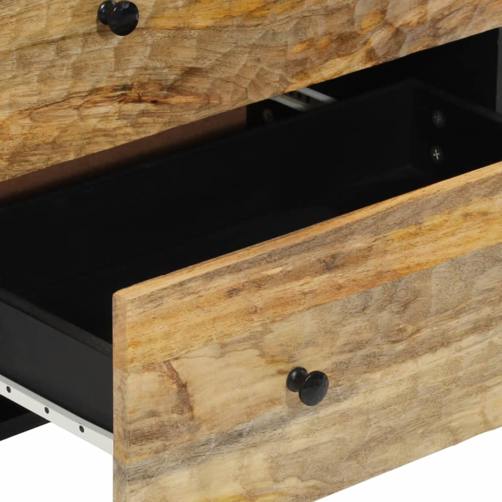 Bijzetkast 60x33x75 cm massief mangohout Naturel massief mangohout