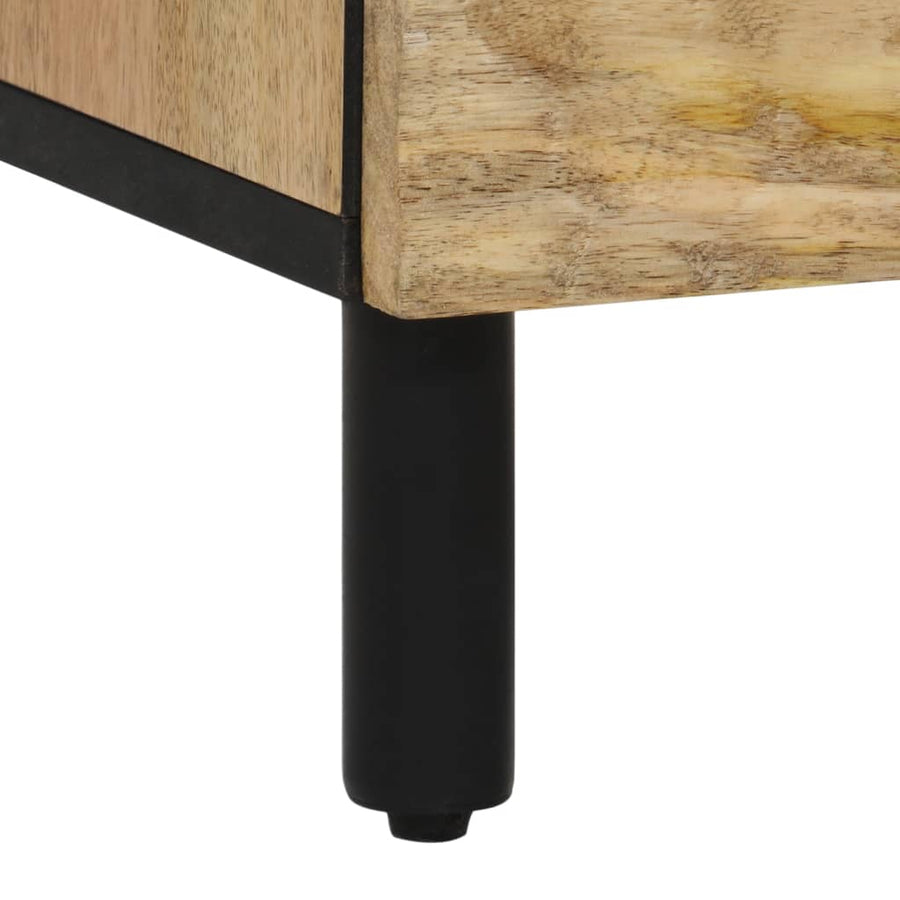 Bijzetkast 60x33x75 cm massief mangohout Naturel massief mangohout