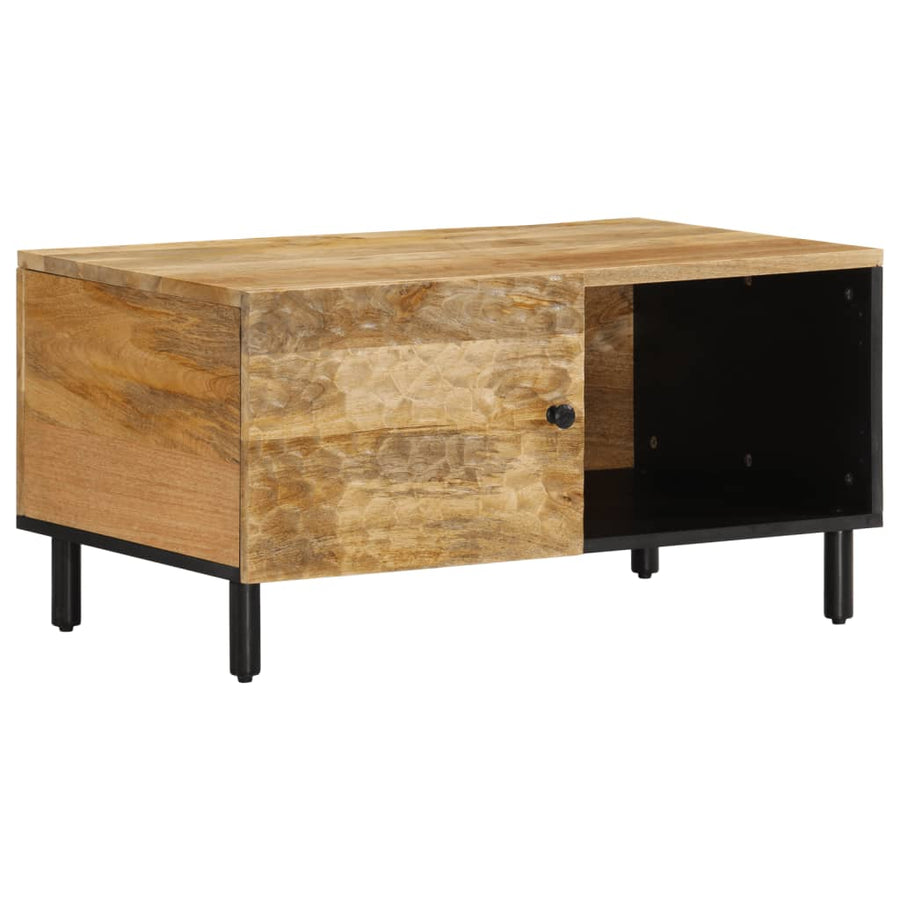 Salontafel 80x50x40 cm massief mangohout Naturel massief mangohout