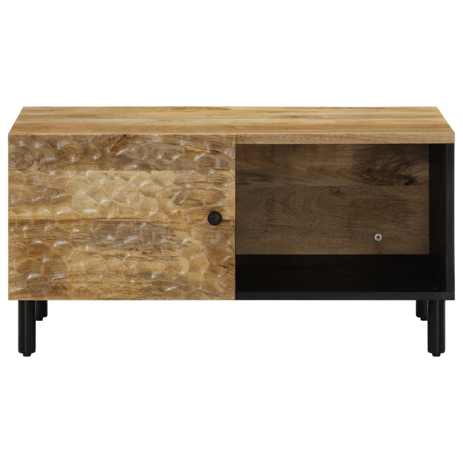 Salontafel 80x50x40 cm massief mangohout Naturel massief mangohout