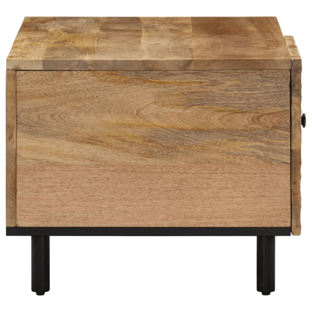 Salontafel 80x50x40 cm massief mangohout Naturel massief mangohout
