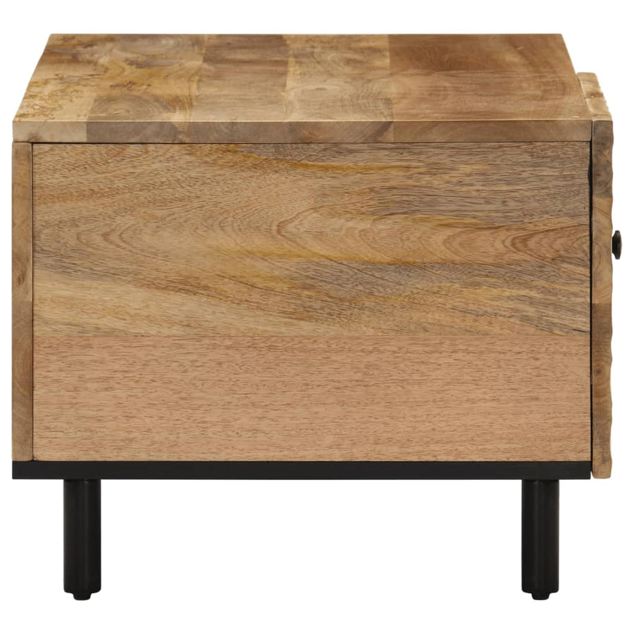 Salontafel 80x50x40 cm massief mangohout Naturel massief mangohout