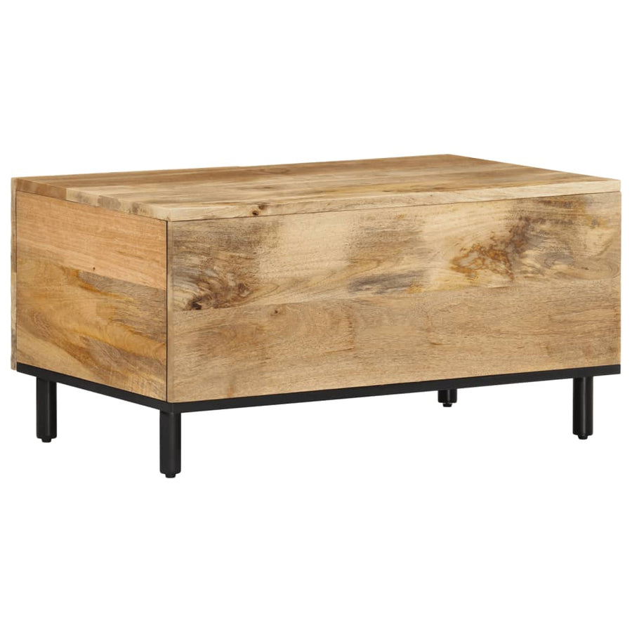 Salontafel 80x50x40 cm massief mangohout Naturel massief mangohout