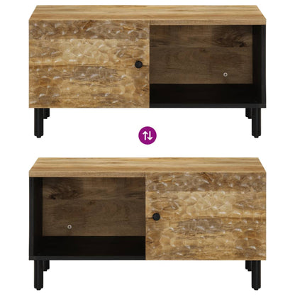 Salontafel 80x50x40 cm massief mangohout Naturel massief mangohout