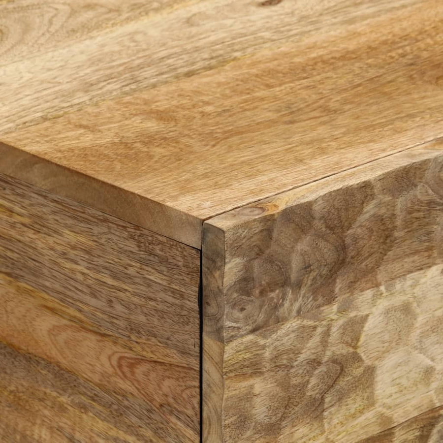 Salontafel 80x50x40 cm massief mangohout Naturel massief mangohout