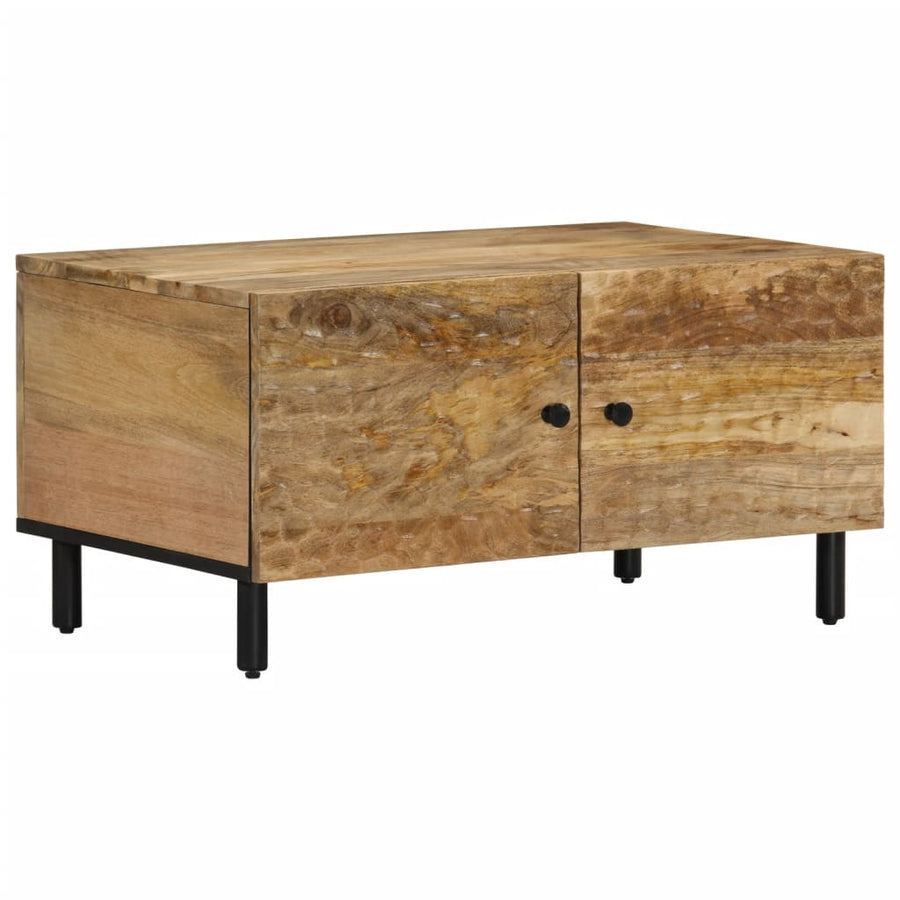 Salontafel 80x50x40 cm massief mangohout Naturel massief mangohout