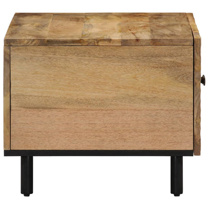 Salontafel 80x50x40 cm massief mangohout Naturel massief mangohout