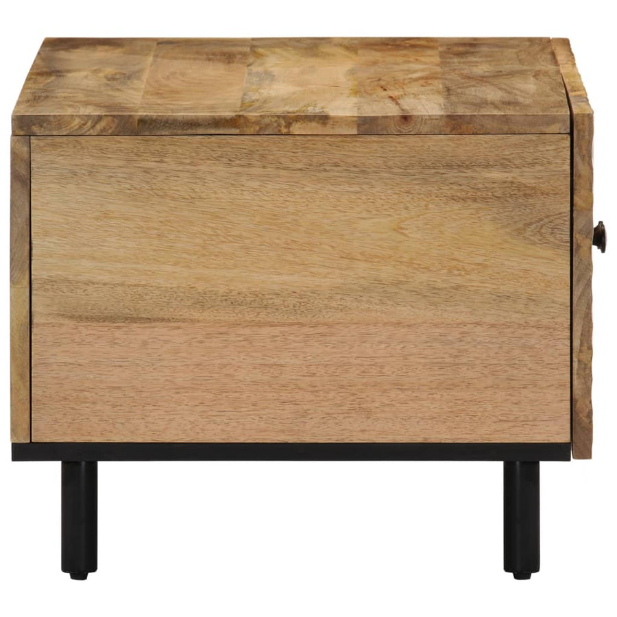 Salontafel 80x50x40 cm massief mangohout Naturel massief mangohout