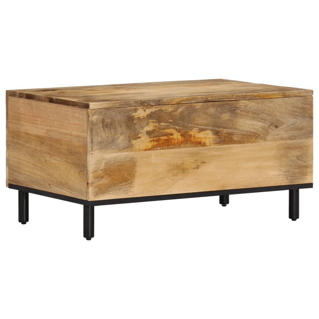 Salontafel 80x50x40 cm massief mangohout Naturel massief mangohout