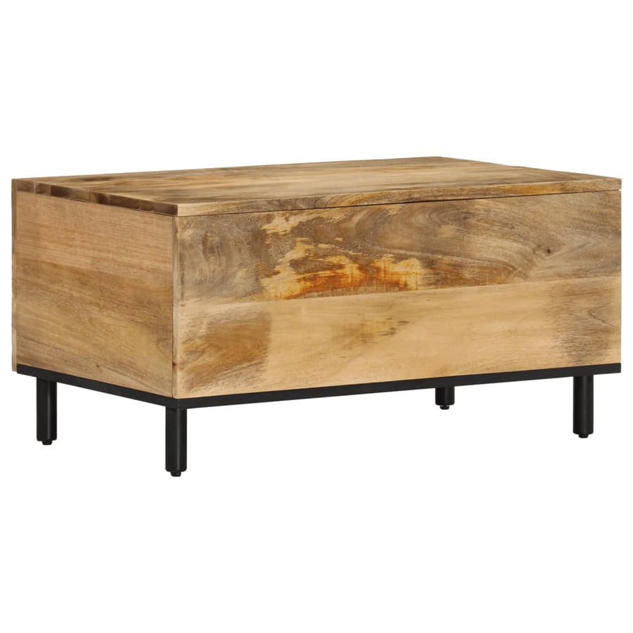 Salontafel 80x50x40 cm massief mangohout Naturel massief mangohout