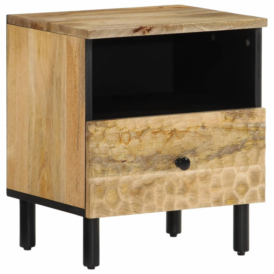 Nachtkastje 40x33x46 cm massief mangohout 1 Naturel massief mangohout