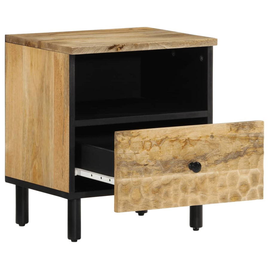 Nachtkastje 40x33x46 cm massief mangohout 1 Naturel massief mangohout