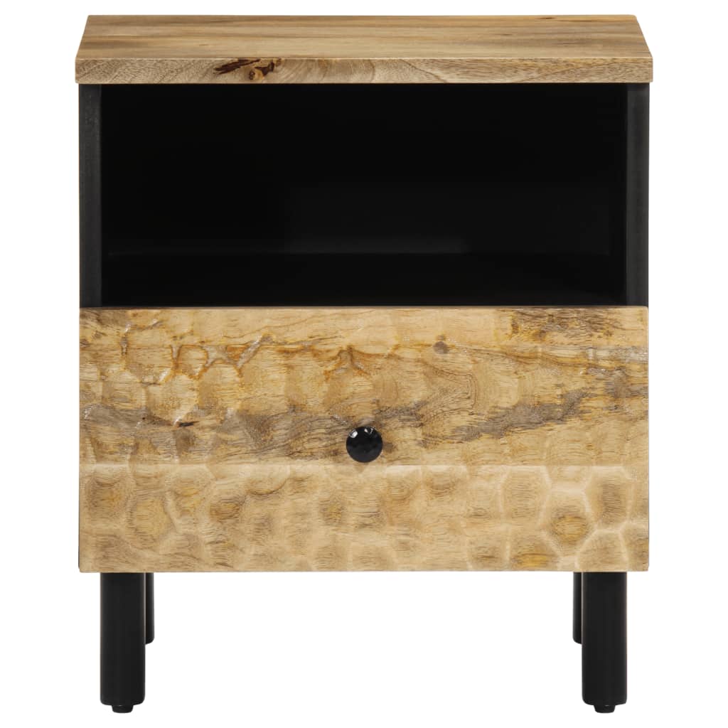 Nachtkastje 40x33x46 cm massief mangohout 1 Naturel massief mangohout