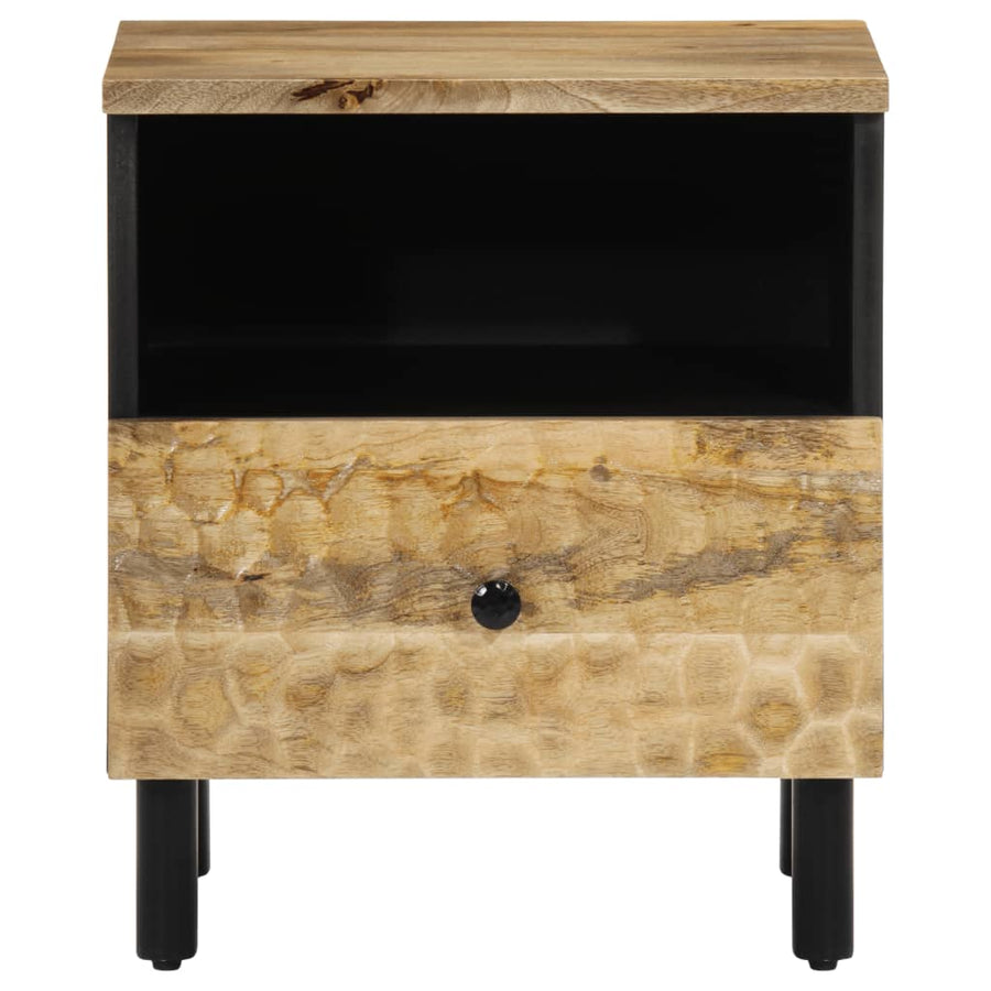 Nachtkastje 40x33x46 cm massief mangohout 1 Naturel massief mangohout