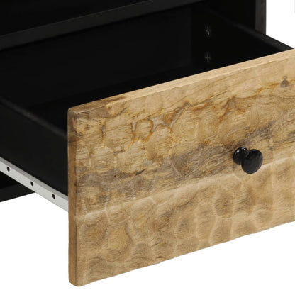 Nachtkastjes 2 st 40x33x46 cm massief mangohout 2 Naturel massief mangohout