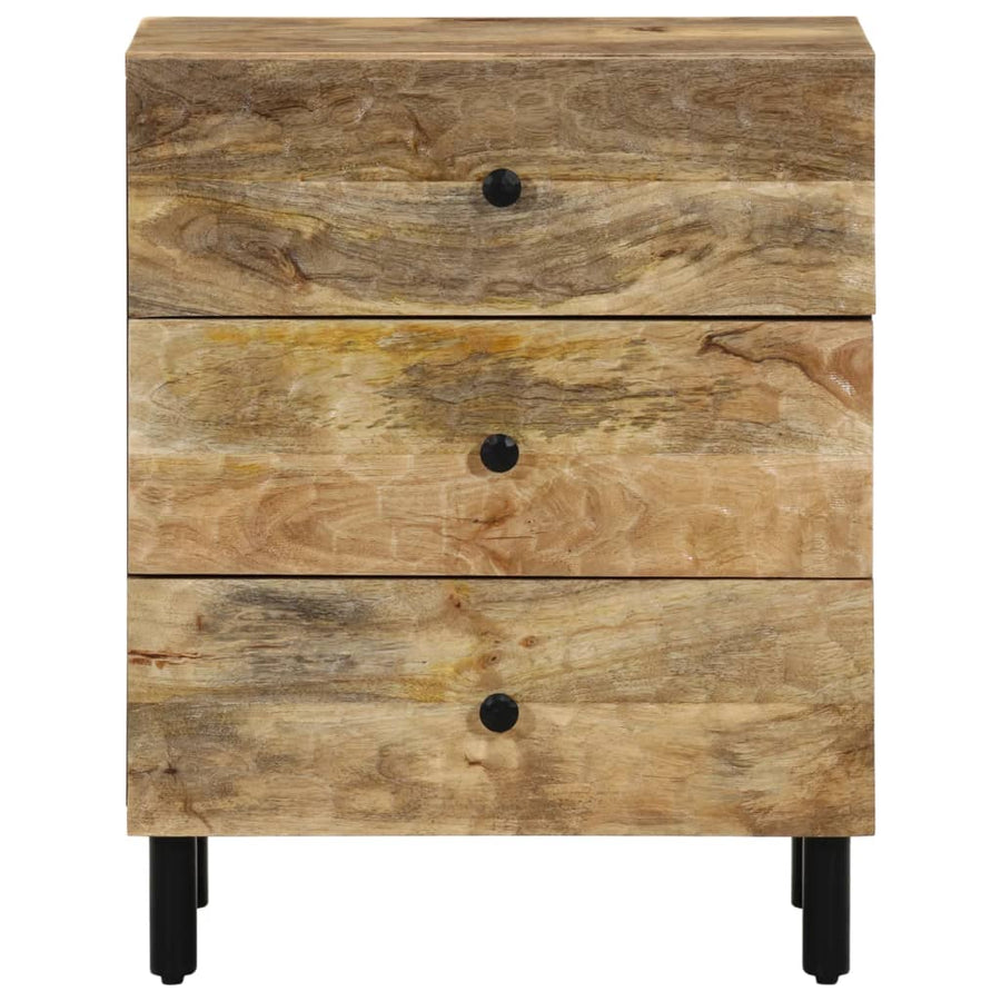 Nachtkastje 50x33x60 cm massief mangohout Naturel massief mangohout