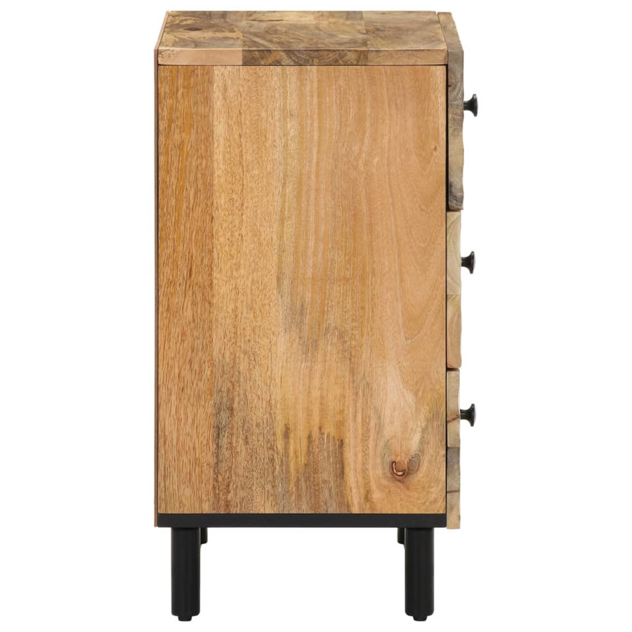 Nachtkastje 50x33x60 cm massief mangohout Naturel massief mangohout