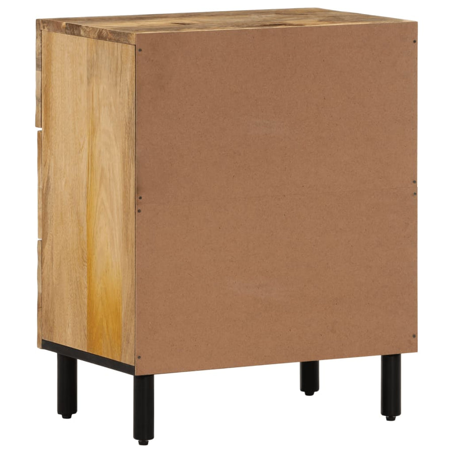 Nachtkastje 50x33x60 cm massief mangohout Naturel massief mangohout
