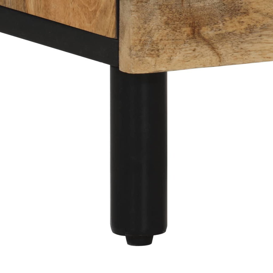 Nachtkastje 50x33x60 cm massief mangohout Naturel massief mangohout