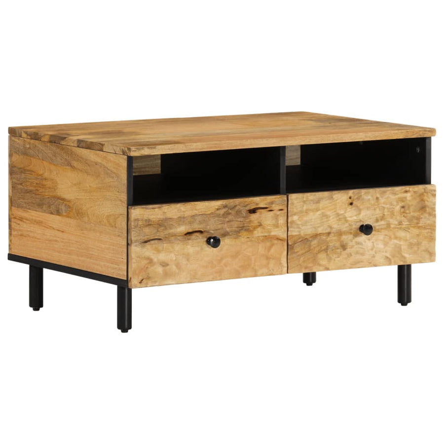 Salontafel 80x54x40 cm massief mangohout Naturel massief mangohout
