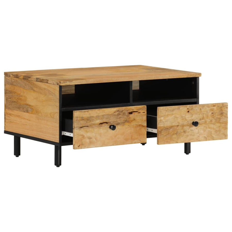 Salontafel 80x54x40 cm massief mangohout Naturel massief mangohout