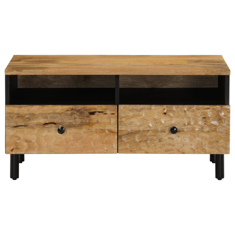 Salontafel 80x54x40 cm massief mangohout Naturel massief mangohout